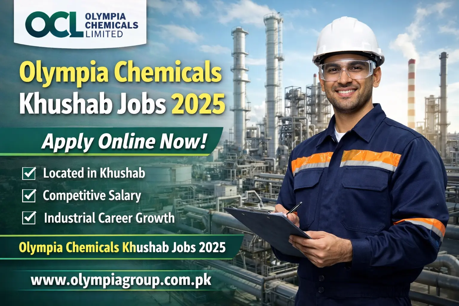 Olympia Chemicals Khushab Jobs 2025 Apply Online Now Build a Stable Career in Pakistan’s Industrial Sector